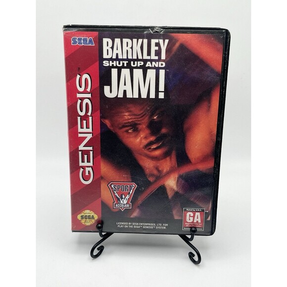 Barkley: Shut Up And Jam! In Box No Manual Sega Genesis Used 1994 TESTED - Picture 1 of 8